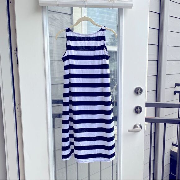 Trendy Gal Large Black Stripe Hi-Lo Tunic Top Mini Dress - Picture 3 of 5